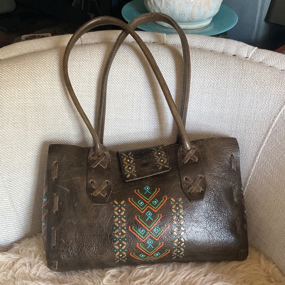 ONE OF A KIND! Calleen Codrero Custom made leather shoulder bag - Picture 9 of 16